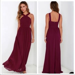 NWT Air of Romance burgundy maxi dress